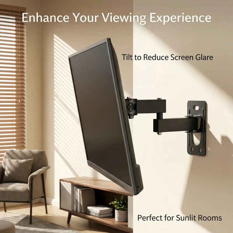 

Adjustable TV Wall Mount Stand for 10-32 Inch TVs, VESA 100×100, Supports Up to 10kg Home Office Use