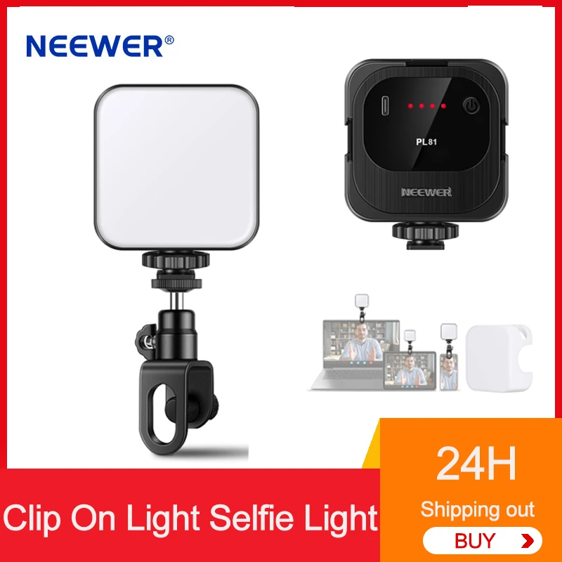NEEWER PL81 с креплением на фотографиях для телефона/ноутбука с холодным башмаком для потоковой видеосъемки и подсветки PL81 Pro Version