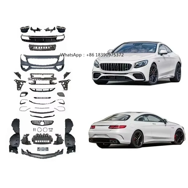 Car Bumper for  S Class Coupe W217 C217 Upgrade S63 AMG Car Body Kit Front Bumper Diffuser Auto Body Parts Accessories