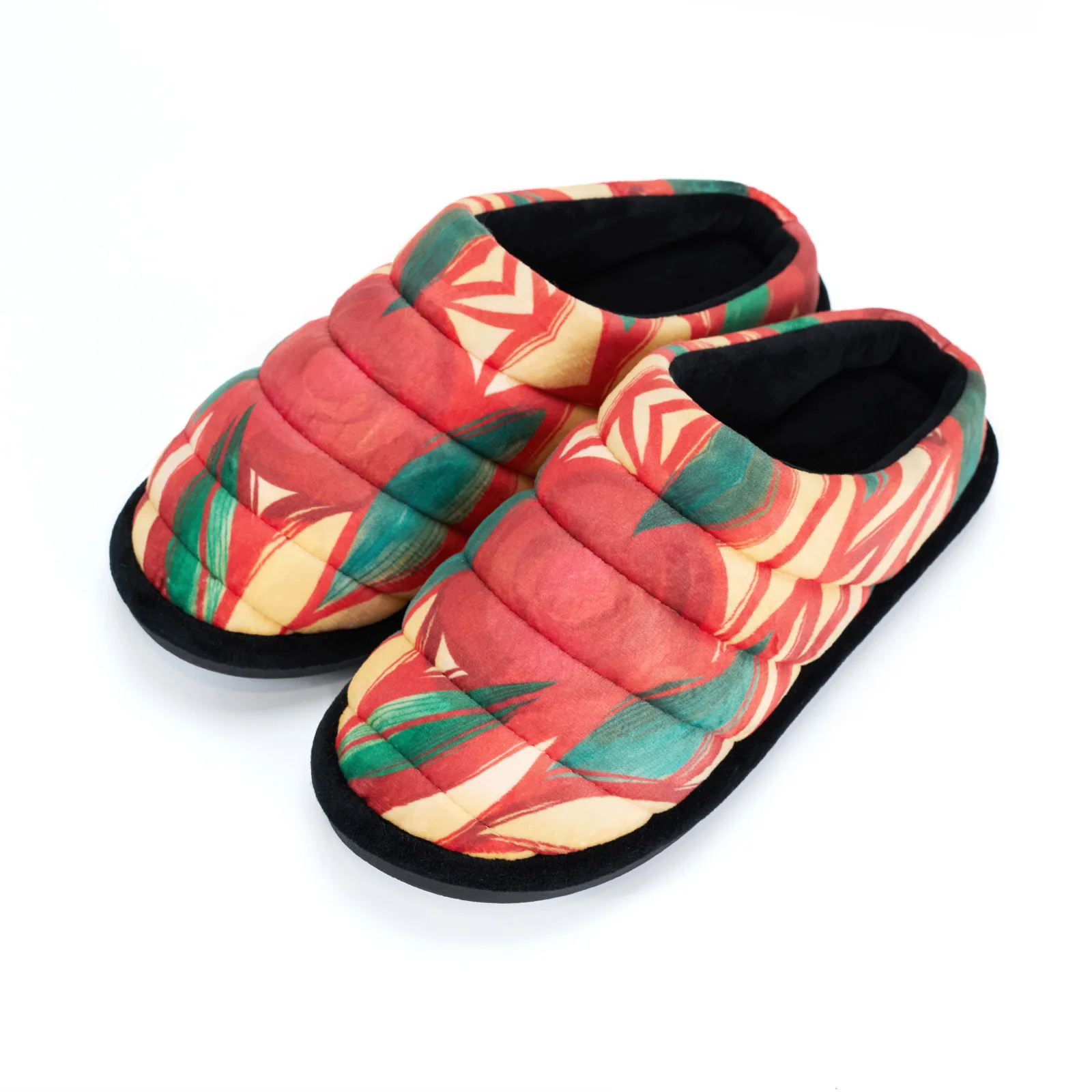 Floral printing Women's Slippers, Fuzzy Soft House Shoes, Warm Lightweight house slippers for woman Indoor, Non-slip rubber sole
