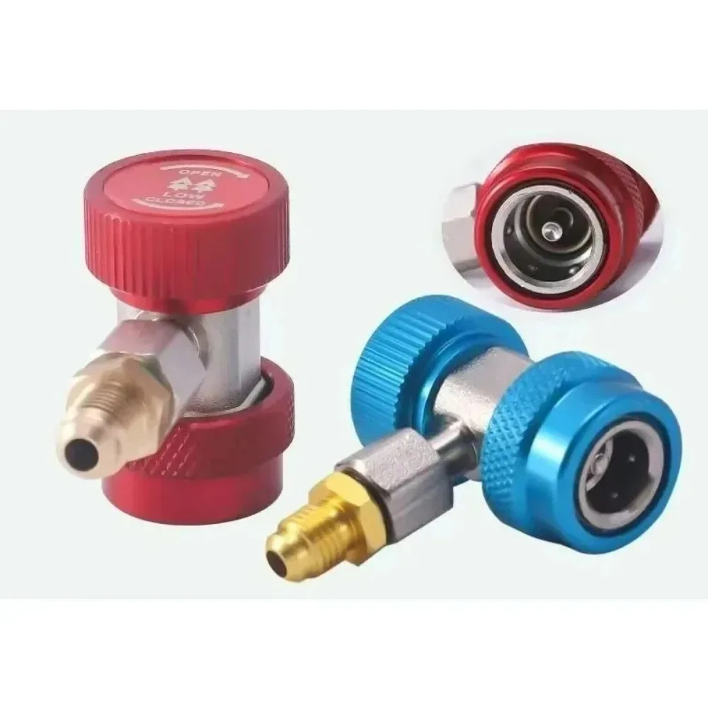 

For 2 Pcs High/Low Quick Connector Adapter Coupler Air Condition Fluorine Joint