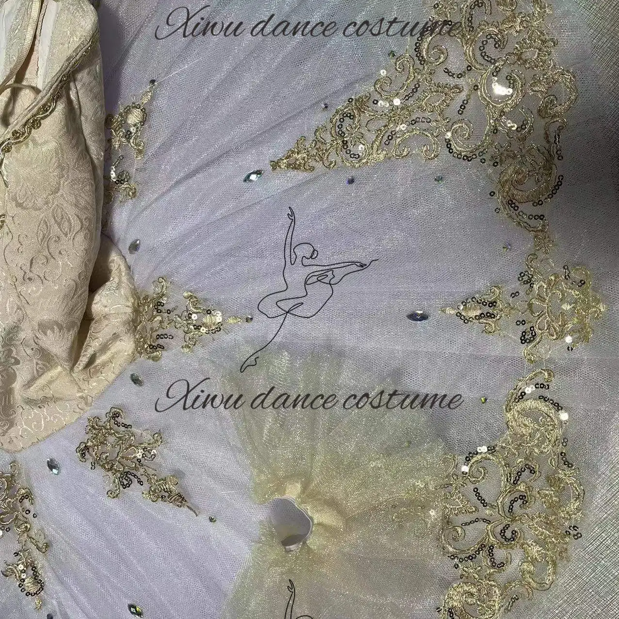 Disfraz de ballet profesional de alta calidad, traje de ballet de tamaño personalizado, vestido de competición de gama alta
