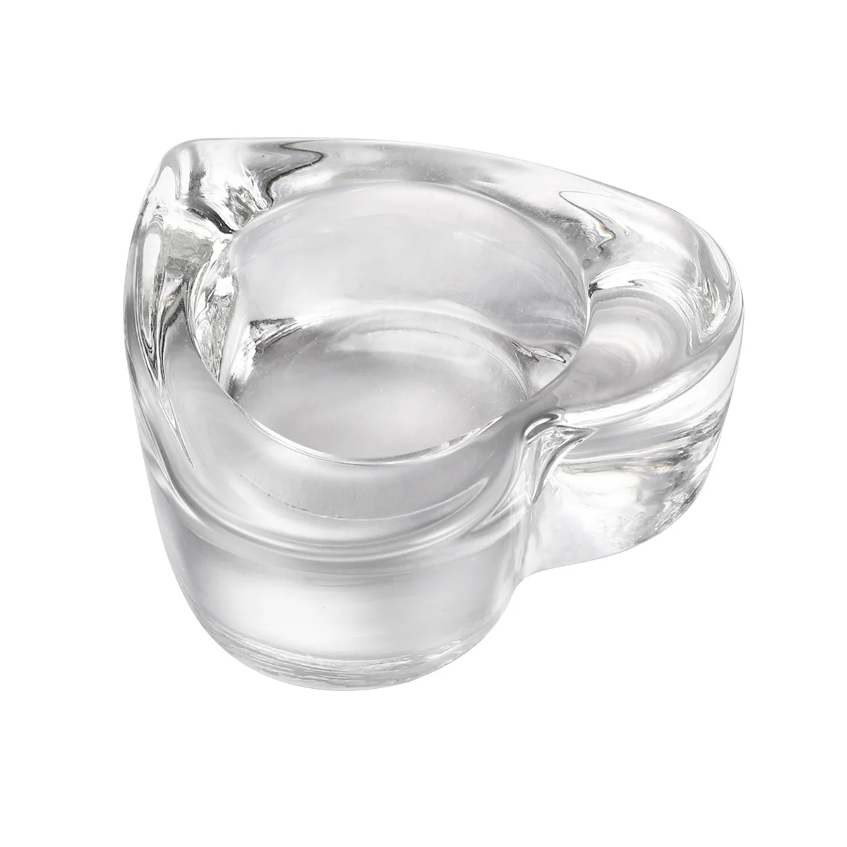 

1Pcs Elegant Heart Glass Holder Cup Stylish Home Office Decoration Craft for Wedding Anniversary Gift Use