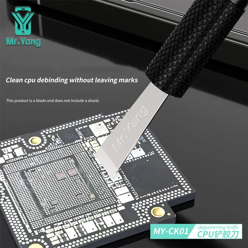 YCS Mr Yang MY-CK01 10PCS CPU Degumming Knife High Strength Glue Remove Blade for Motherboard Delamination Phone Repair Blade image 2
