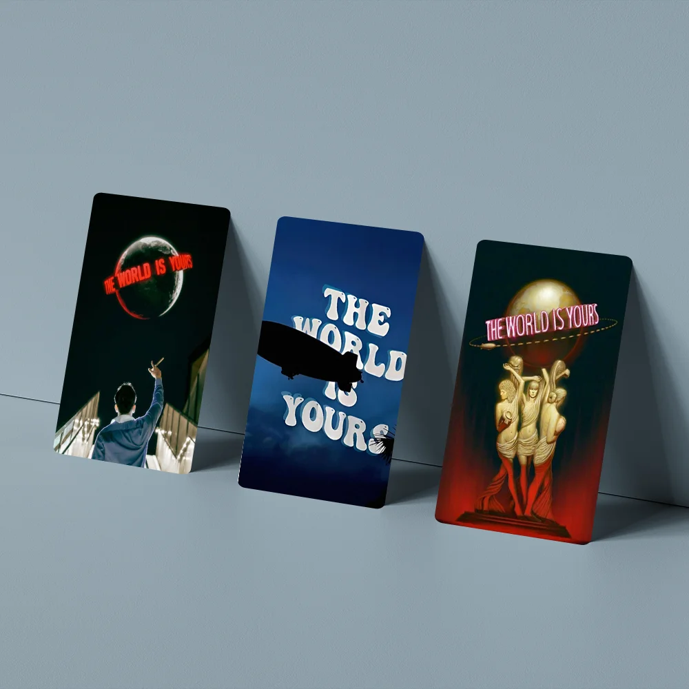 

Scarfaces The World Is Yours Stickers Cartoon Credit Visa Debit Bank Charge Card Bus Metro Waterproof Sticker Decal Decoration