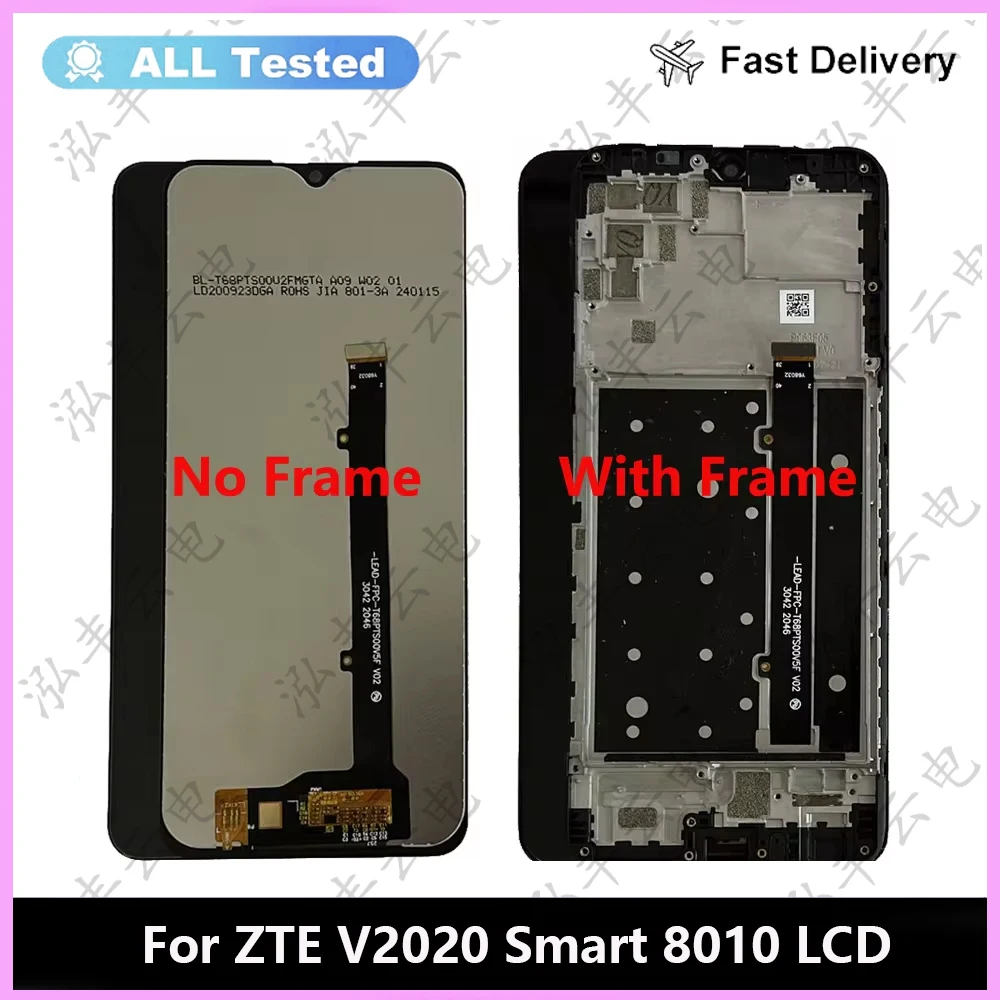 Tested 6.82" For ZTE Blade V2020 Smart 8010 LCD Display With Sensor Touch Panel Screen For ZTE Blade V2020SMART LCD Sensor