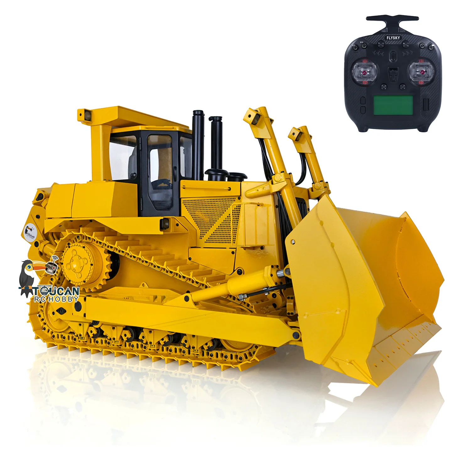Jouets DXR2 1/14 JDM-98 métal hydraulique RC Bulldozer Radio son ESC moteur Toucan télécommandé Dozer camions véhicule voitures Machine modèle