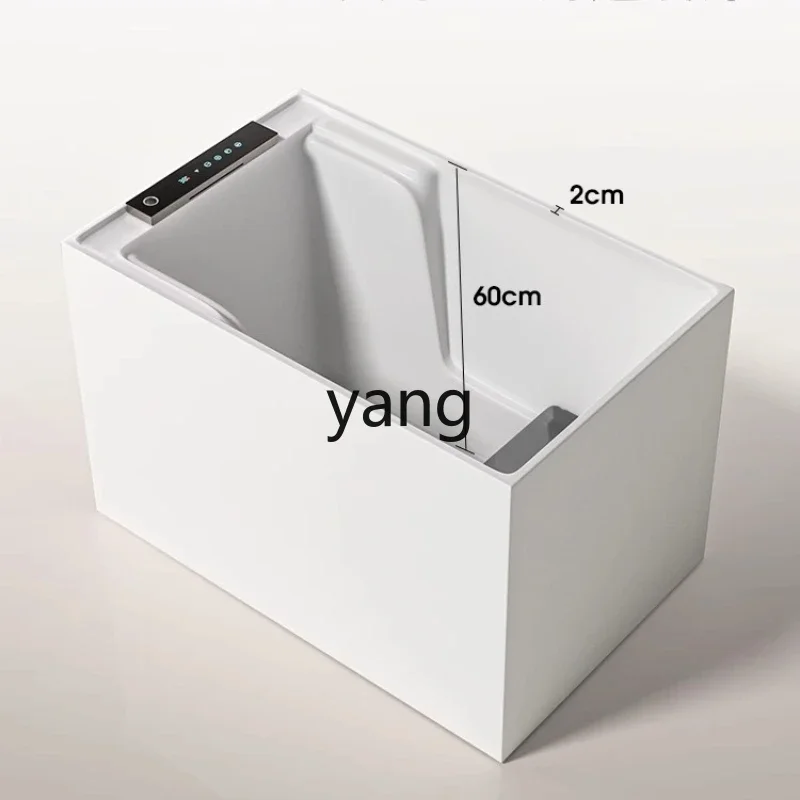 

LH deep foam acrylic sitting bathtub small apartment household mobile seat plate