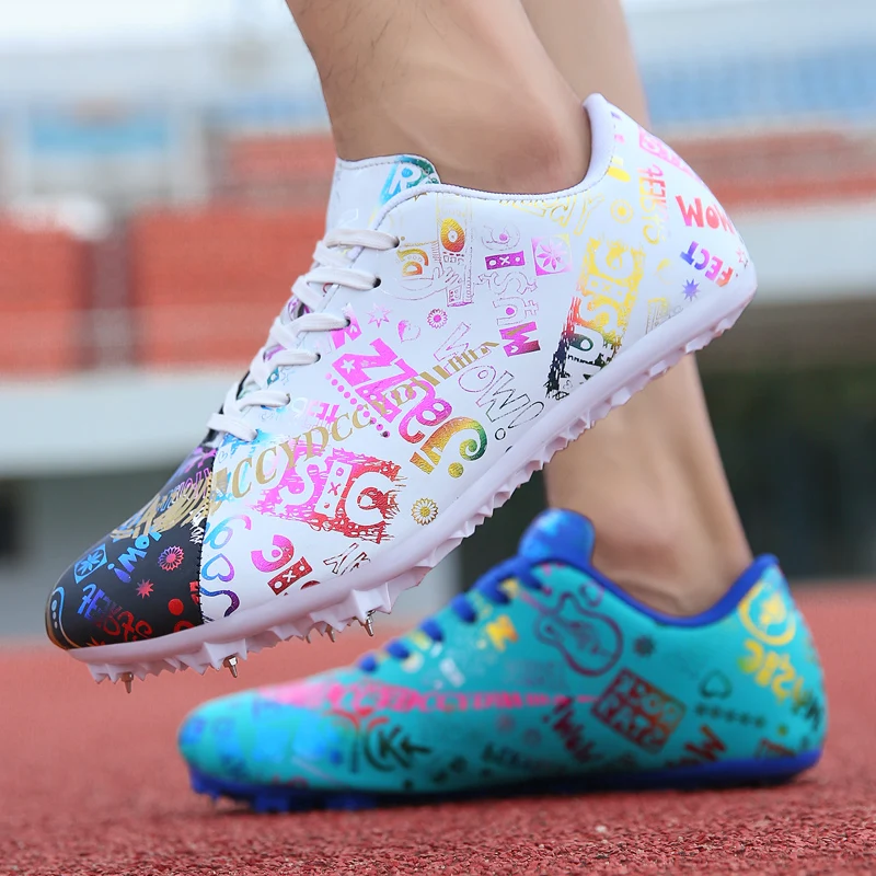 Athletic Spikes Shoes for Men and Women, Professional Training Running Shoes, Track and Field Racing, Jumping Shoe