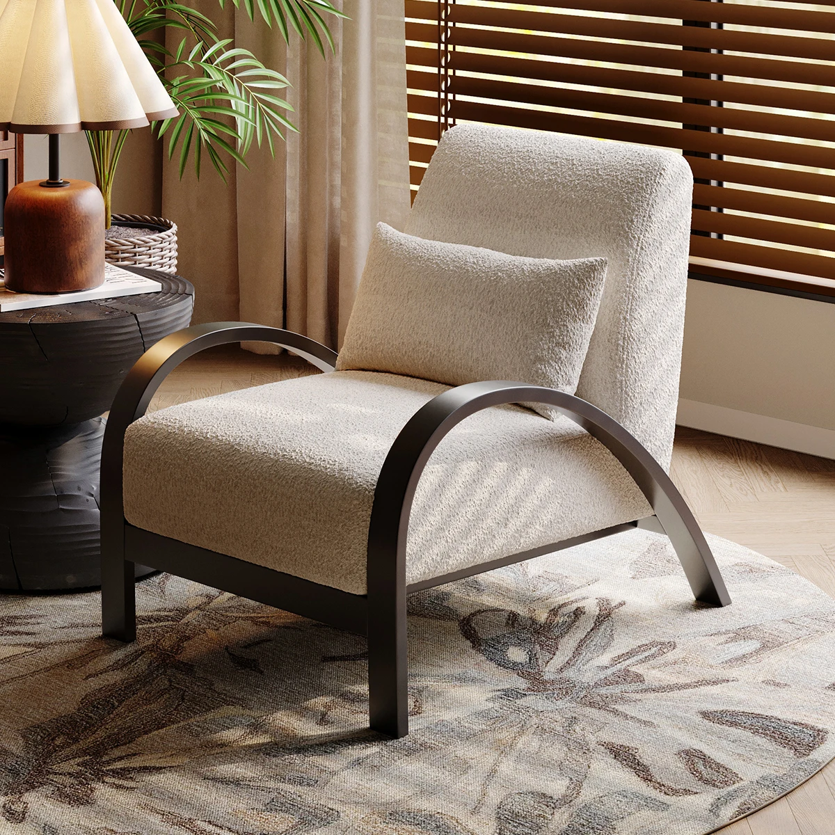 

Comfy Living Room Chairs Lounge Nordic Individual Love Living Room Chairs Fabric Luxury Wood Fauteuil Salon Rattan Furniture