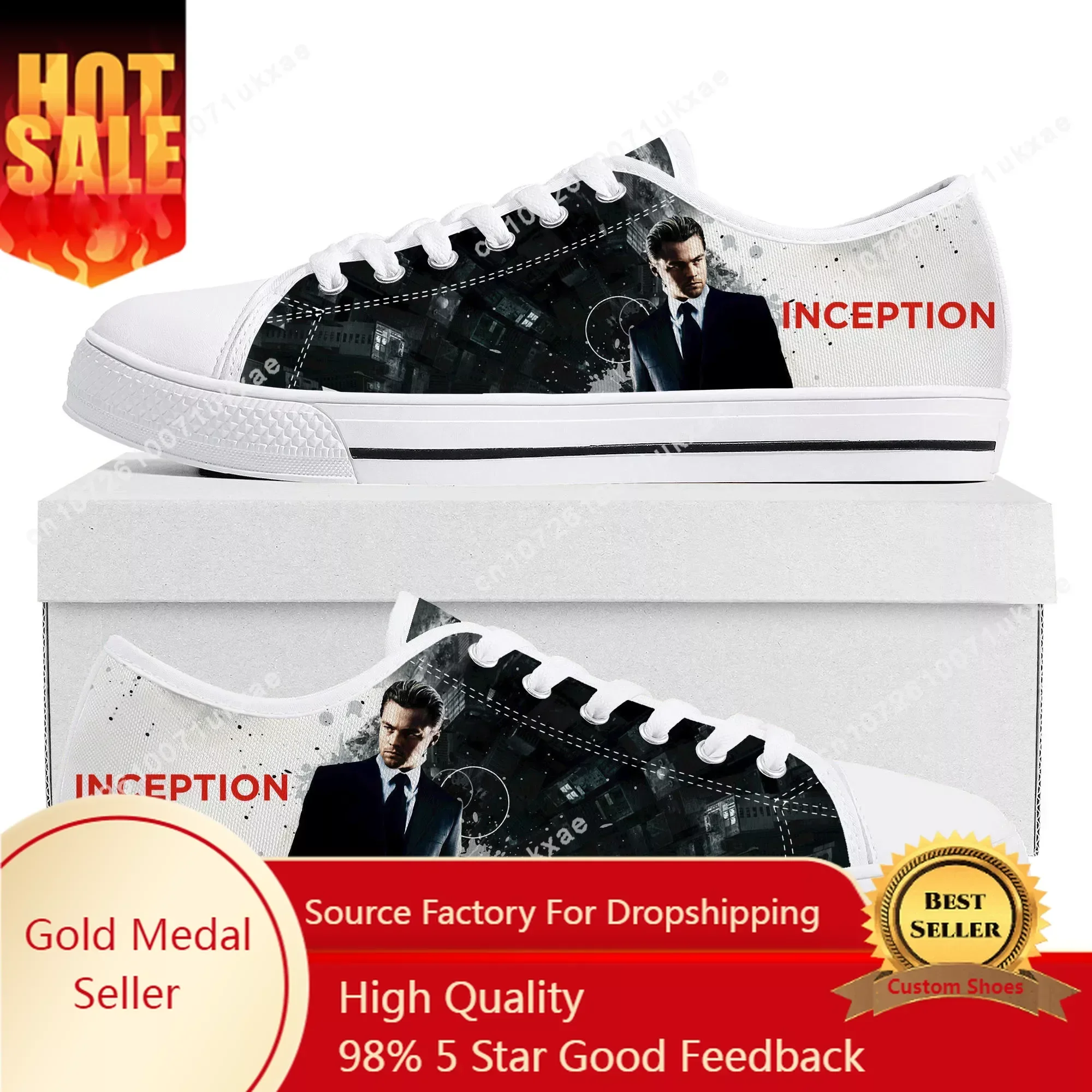 

Inception Low Top Sneakers Mens Womens Teenager High Quality Leonardo DiCaprio Canvas Sneaker couple Casual Shoes Custom Shoe