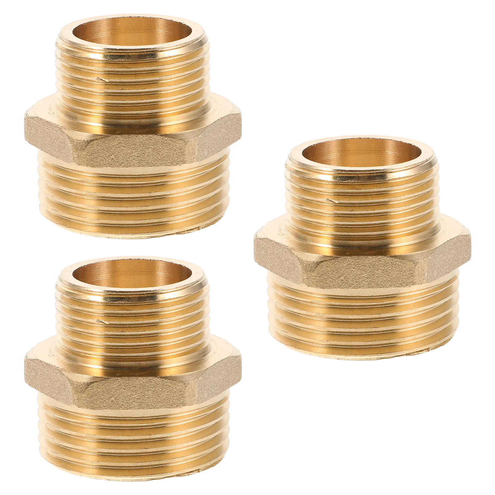 3Pcs Brass Garden Hose Connector 34inch Quick Connect Durable Water Pipe Adapter for Garden Hose Attachment Brass Connectors