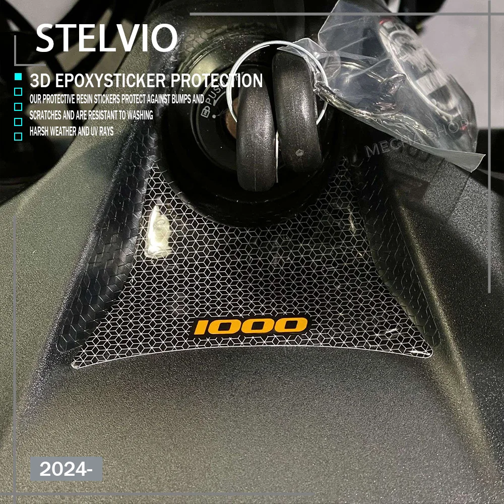 

Для Moto Guzzi Stelvio 2024-наклейка для мотоцикла, защита от зоны зажигания, водонепроницаемая, против царапин, 3D наклейка из смолы