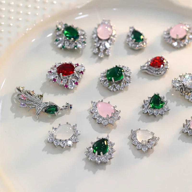 1 stks Opaal Zirkoon Kristallen Steentjes Nail Art Sieraden Decoraties Nagels Accessoires Charms Benodigdheden