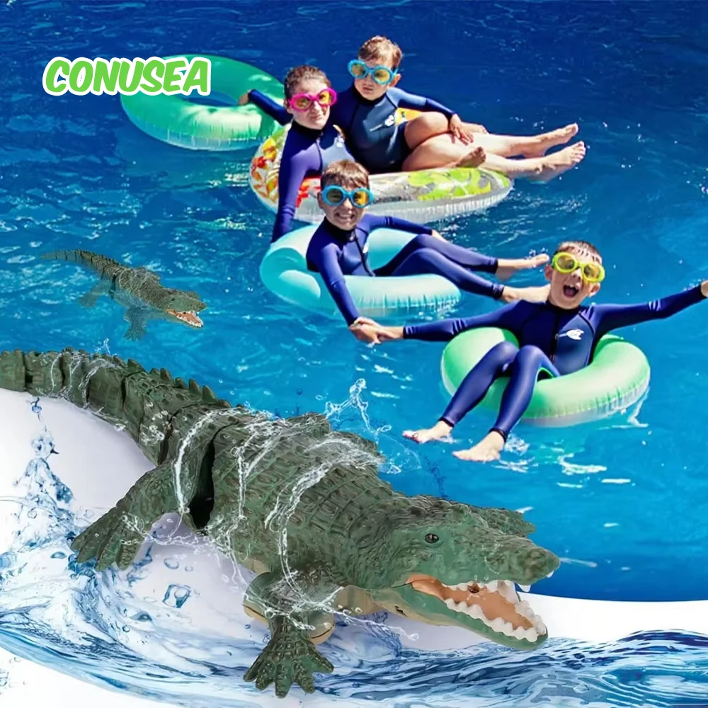 

Радиоуправляемый электрический катер-крокодил для детей, игрушка для игр на воде, для мальчиков, для использования на улице и в бассейне