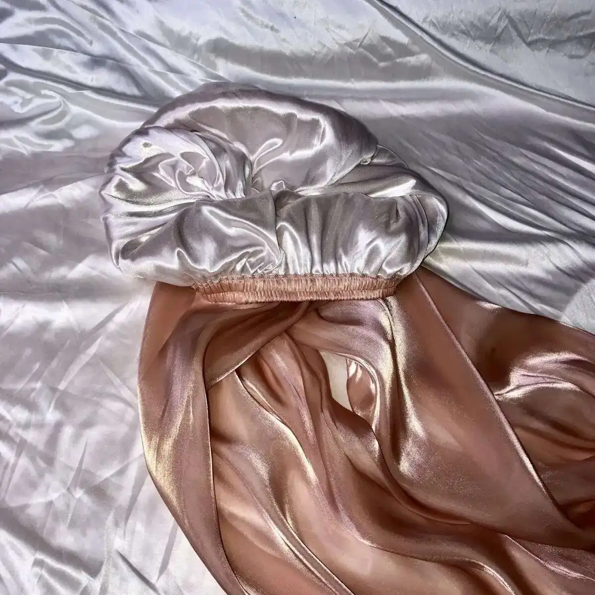 Glossy 2 layers mesh gauze outside ice silk inside pajamas pants Autumn winter plus size sleeping bottoms lantern trousers