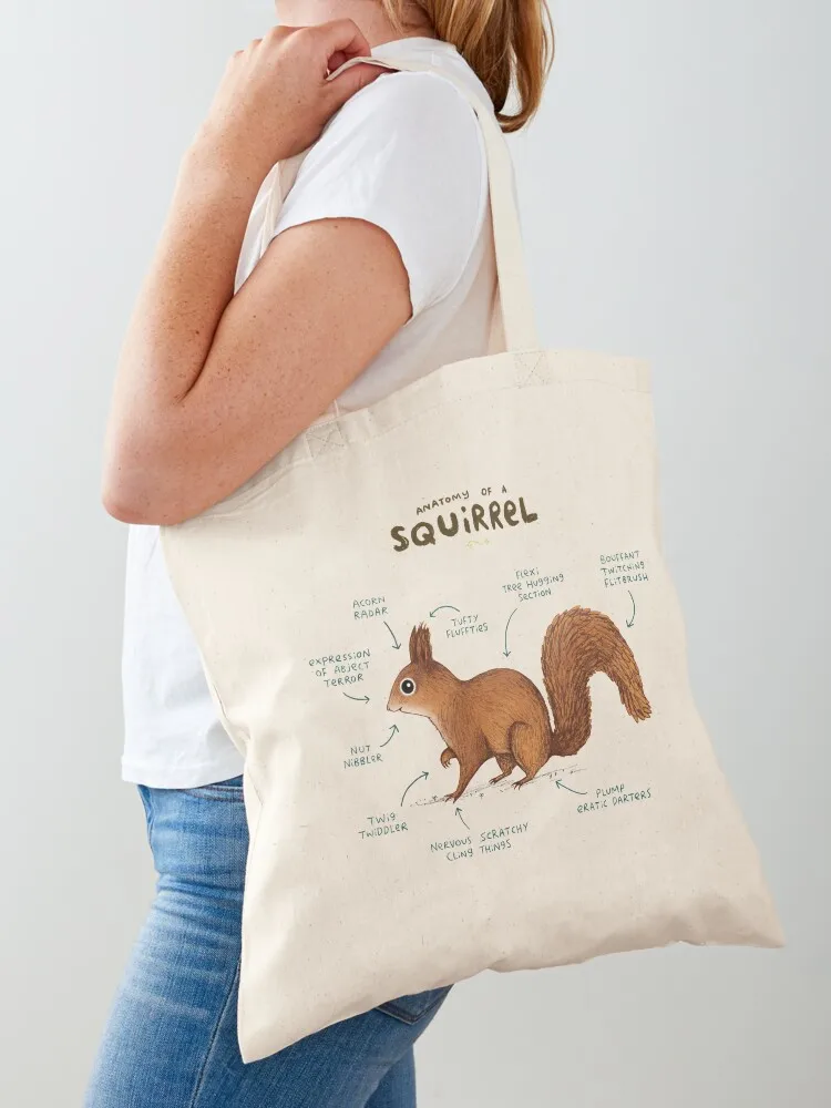 Anatomy of a Squirrel Tote Bag eco bag folding bag luxury women Canvas Tote