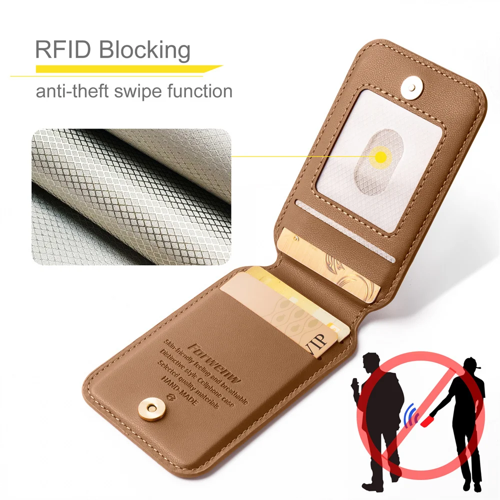 Forwenw-funda de teléfono tipo billetera para Goole Pixel 8 7 9 Pro XL Pixel8A Pixel6, tarjetero de cuero Magsafe, funda de bolsillo magnética