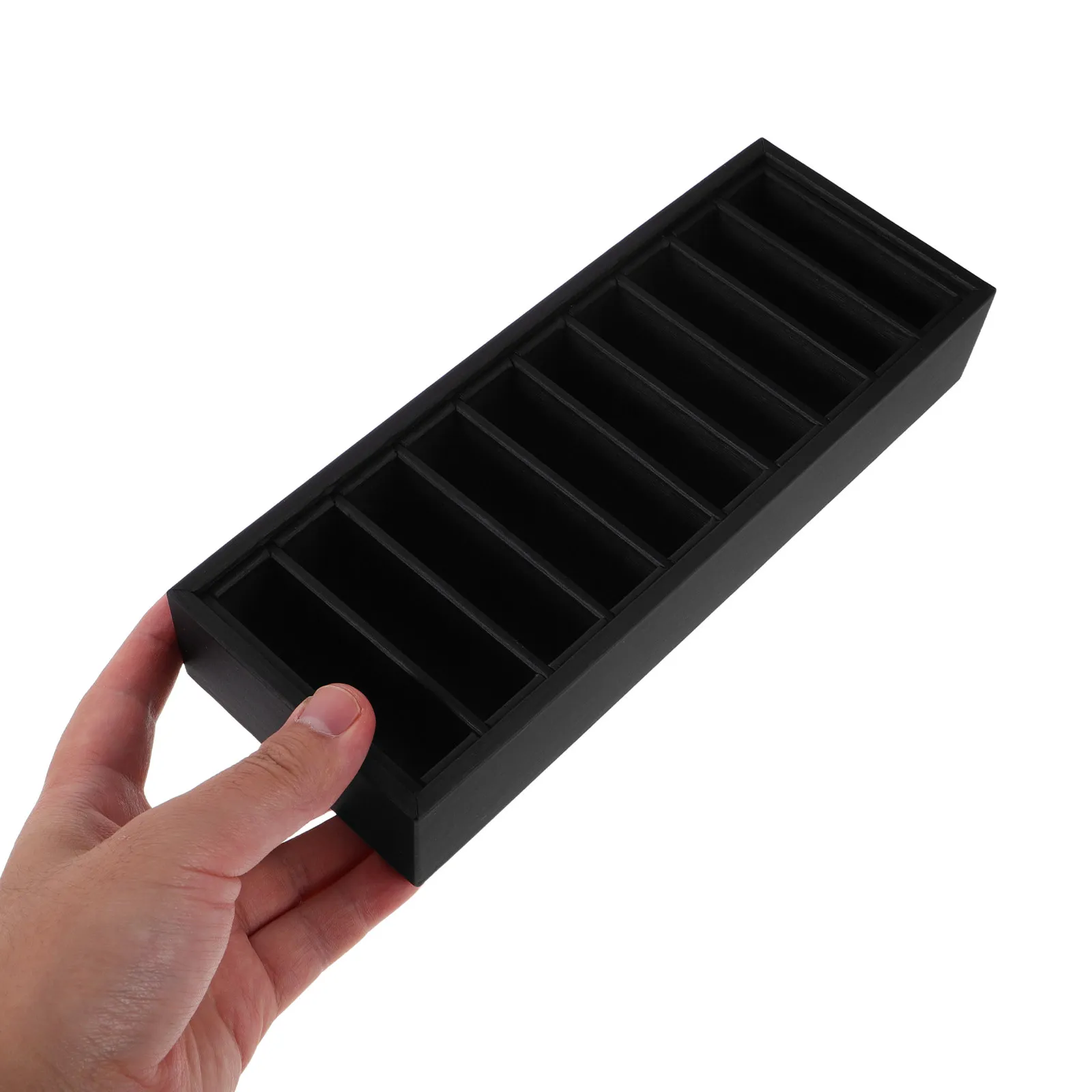 

Органайзер для украшений на 10 слотов, черный лоток для браслетов, вместительный держатель для демонстрации браслетов, прямоугольный лоток для домашнего и розничного хранения
