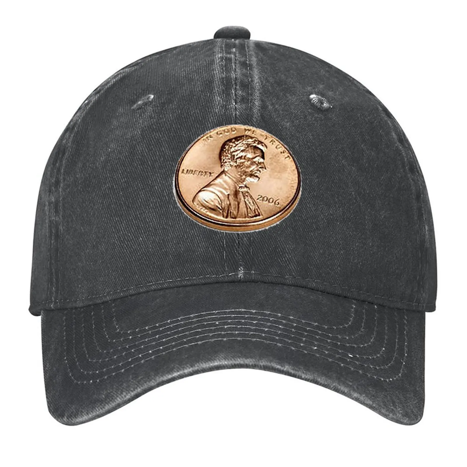 

Penny coin, Lincoln Penny, One cent, change, In God We Trust, US Mint, Abe Lincoln, Copper Penny Baseball Cap