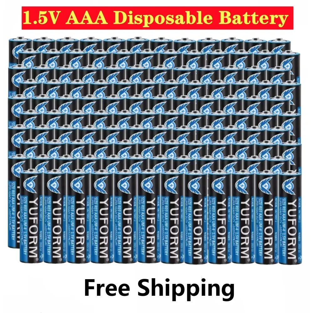 1.5V AAA Disposable Alkaline Dry Battery for Led Light Toy Mp3 Camera Flash Razor CD Player Wireless Mouse Keyboard Batteries