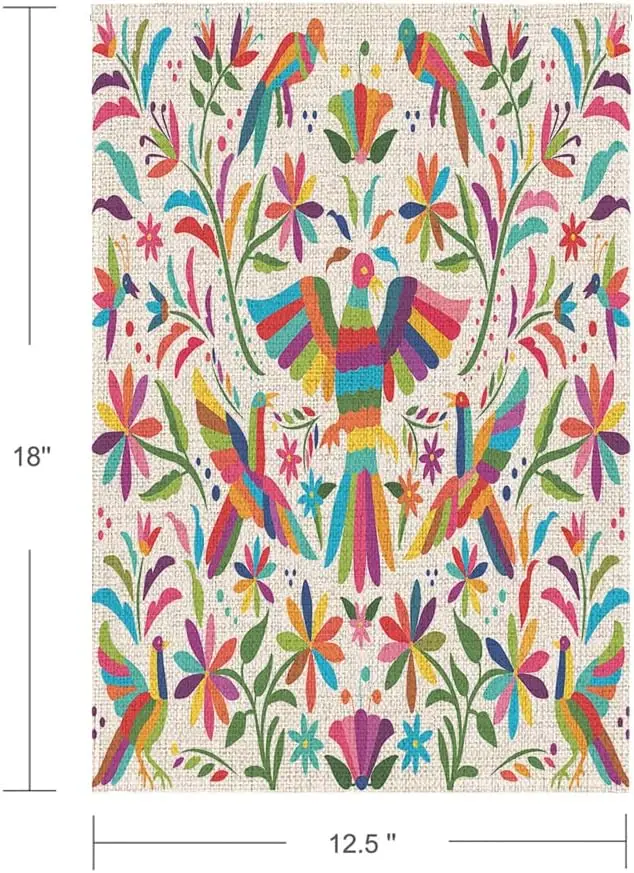 Garden Flag Floral And Birds Small Yard Flag 12X18 Inch Fade Resistant Double Sided Vertical Great For Holiday Outdoor Decor yyi