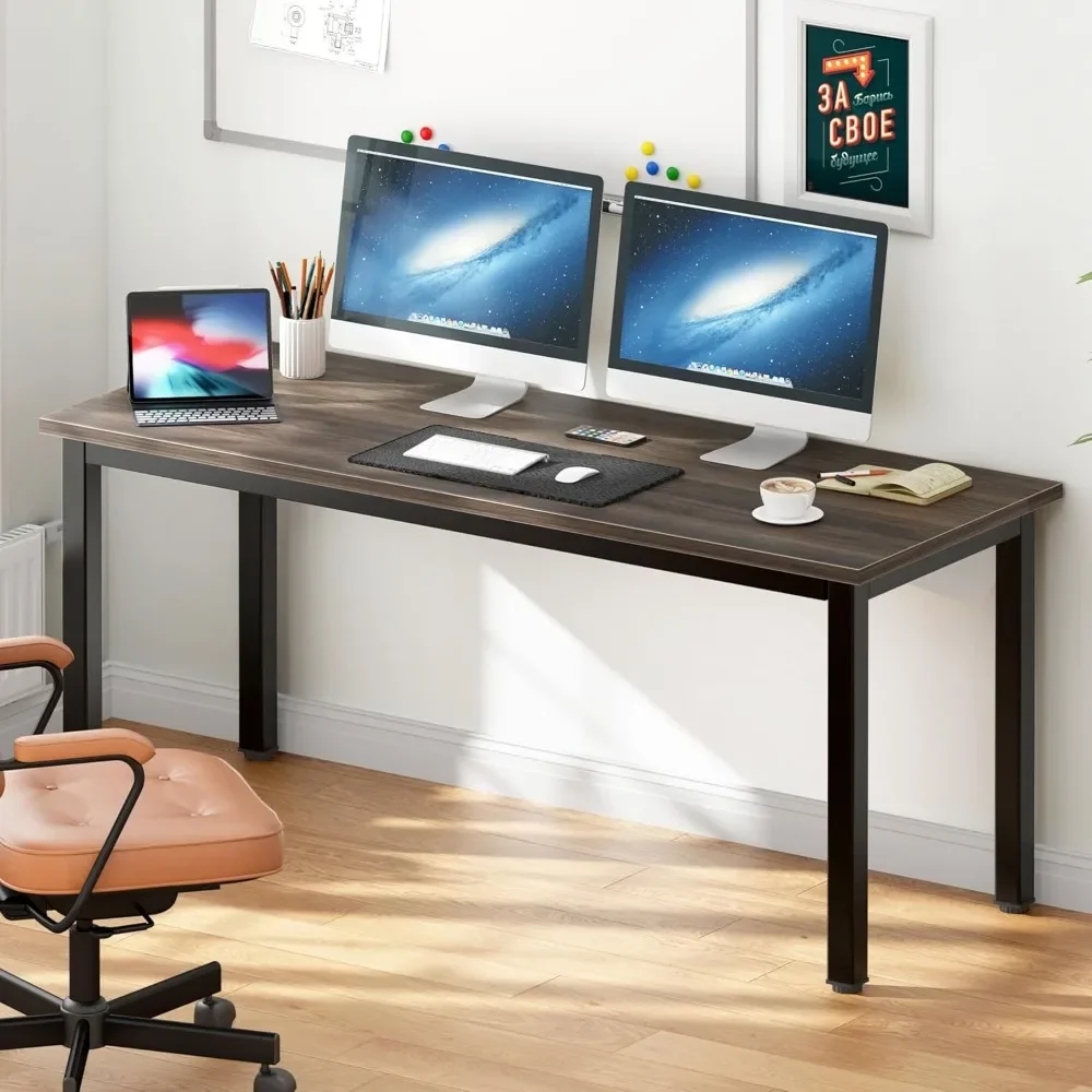 Home Office Computer Desk, Escrita Tabela Estudo, Gaming Workstation, 63 "Walnut