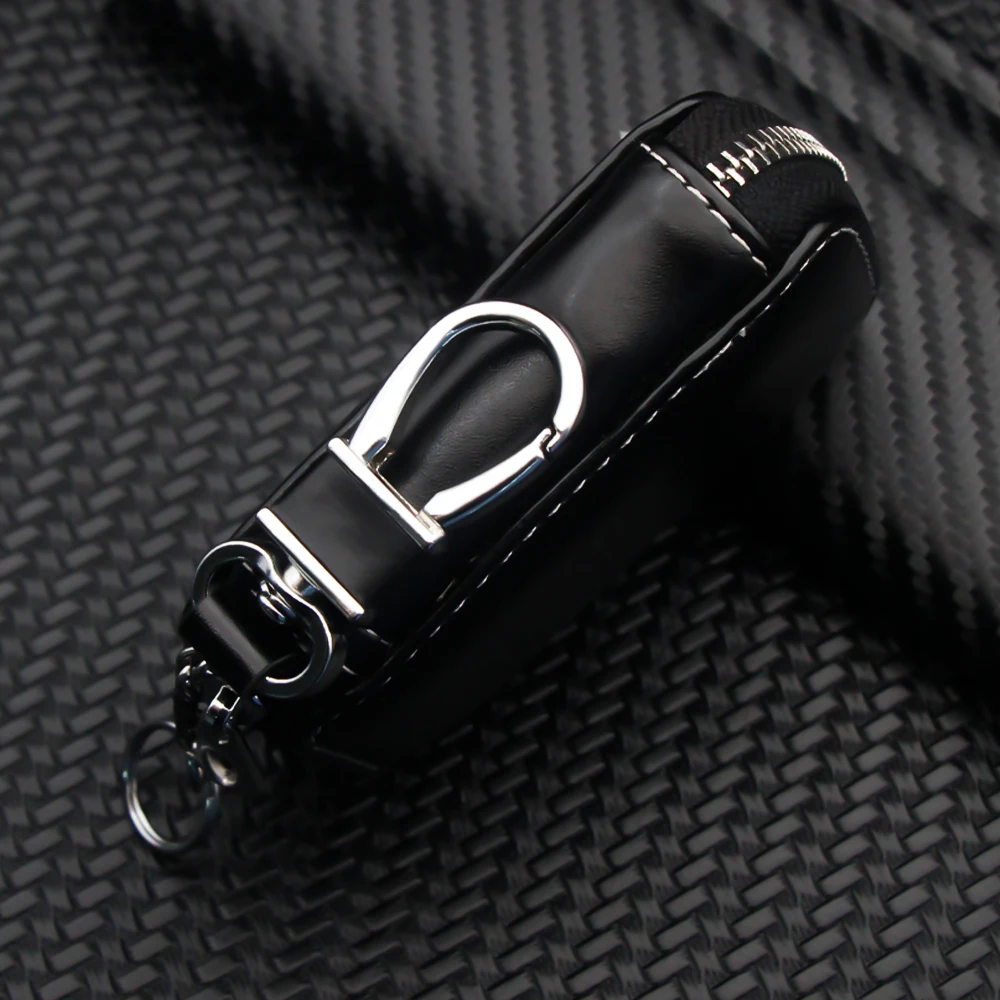 Car Leather KeyChain Unisex Key Bag Multifunction Organizer For Volvo S90 C30 V50 V70 XC40 S80 EX30 EX90 EM90 V90 V60 V40 XC90