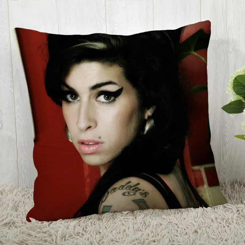 Amy Winehouse Pillow Cover Customize Pillow Case Modern Home Decorative Pillowcase For Living Room 45X45cm