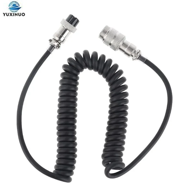 

8Pin Coiled Mic Microphone Extension Cable 8 Pin Aviation Male to Female For Yaesu ICOM KENWOOD Radio Walkie Talkie Accessories