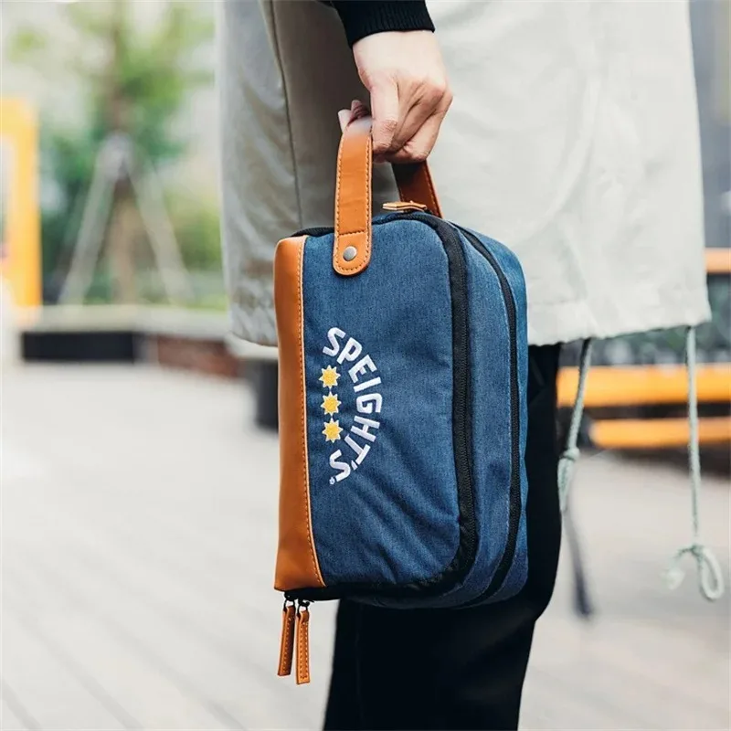 

Large Capacity Leather Canvas Men Wash Shaving Women Toiletry Storage Waterproof Makeup Travel Organizer Retro Cosmetic Bag