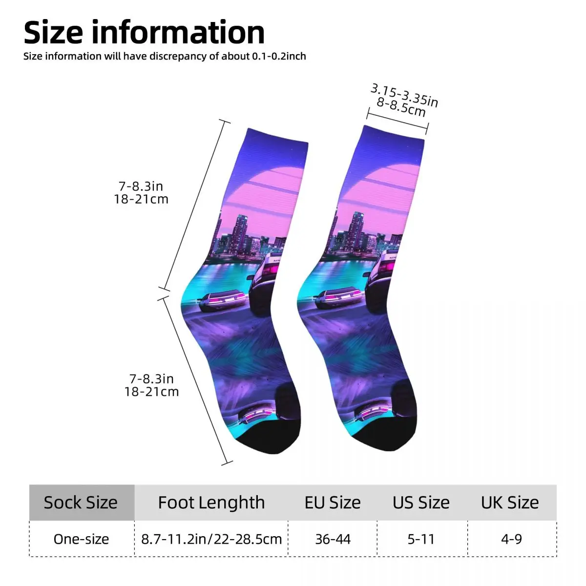 Happy Funny Smart calzini da uomo Retro Harajuku I-Initial D Hip Hop novità Seamless Crew Crazy Sock Gift stampato