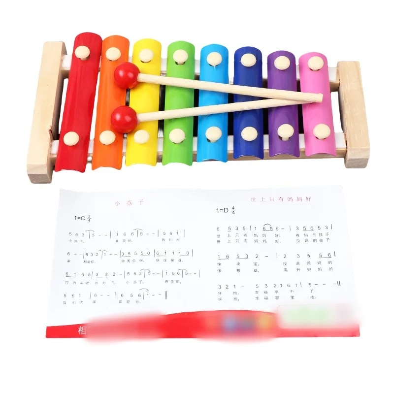 Zabawne drewniane zabawki Montessori dla dzieci, klocki makaroniki, zabawka edukacyjna, grzechotki muzyczne dla niemowląt, graficzne kolorowe drewniane klocki, zabawki edukacyjne.