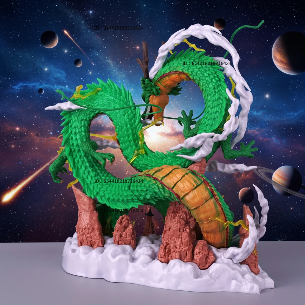 24cm Dragon Ball Anime Figure Shenron Figure Goku And Shenron Figurine Model Pvc Statue Doll Collection Room Toy Gifts view 3