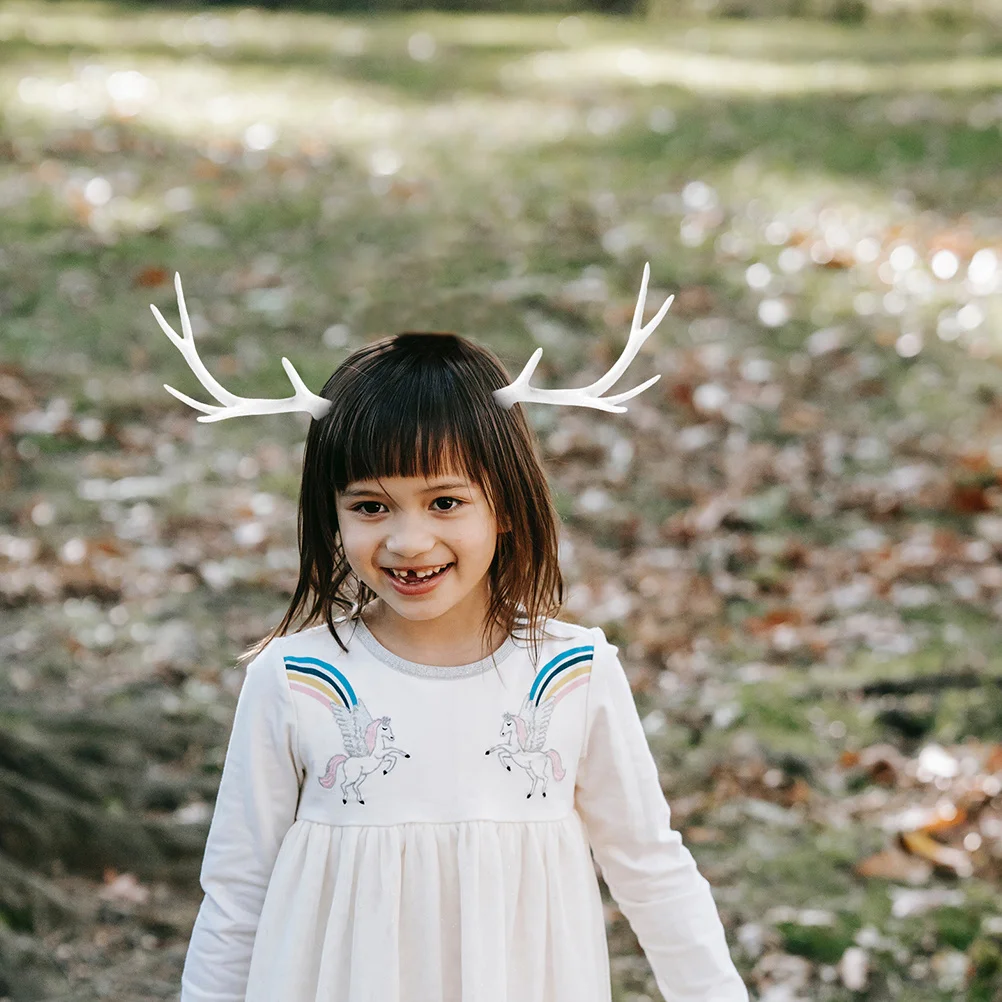 

1 Pair Simulation Plastic Deer Antlers Diy Cosplay Headband Accessory For Christmas Party Costume Decor Mini Antlers Craft