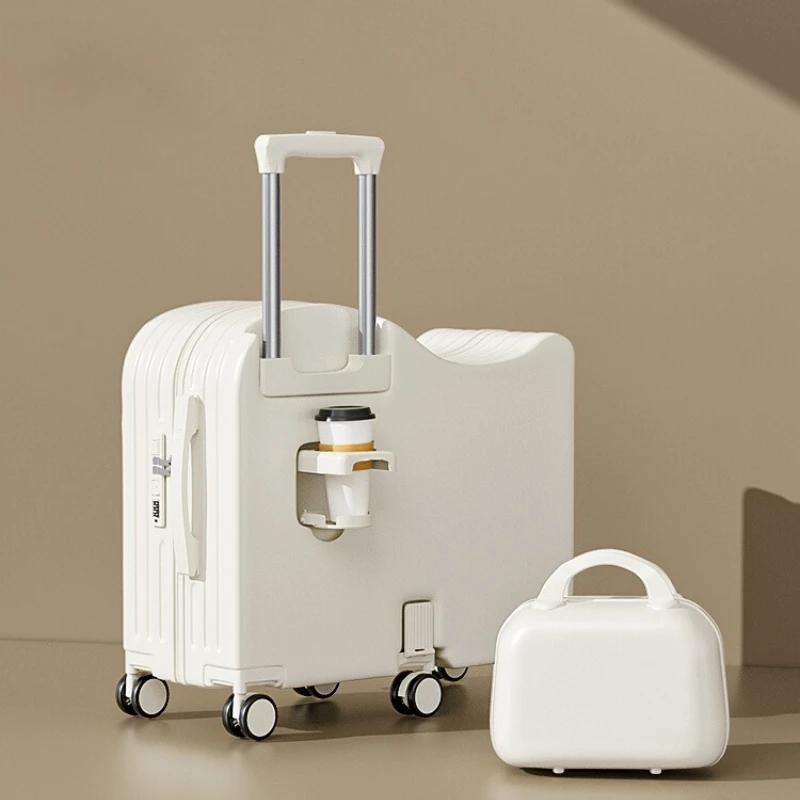 

Children's suitcase can be mounted on a 20-inch small boarding travel tie rod password leather case, child and mother universal