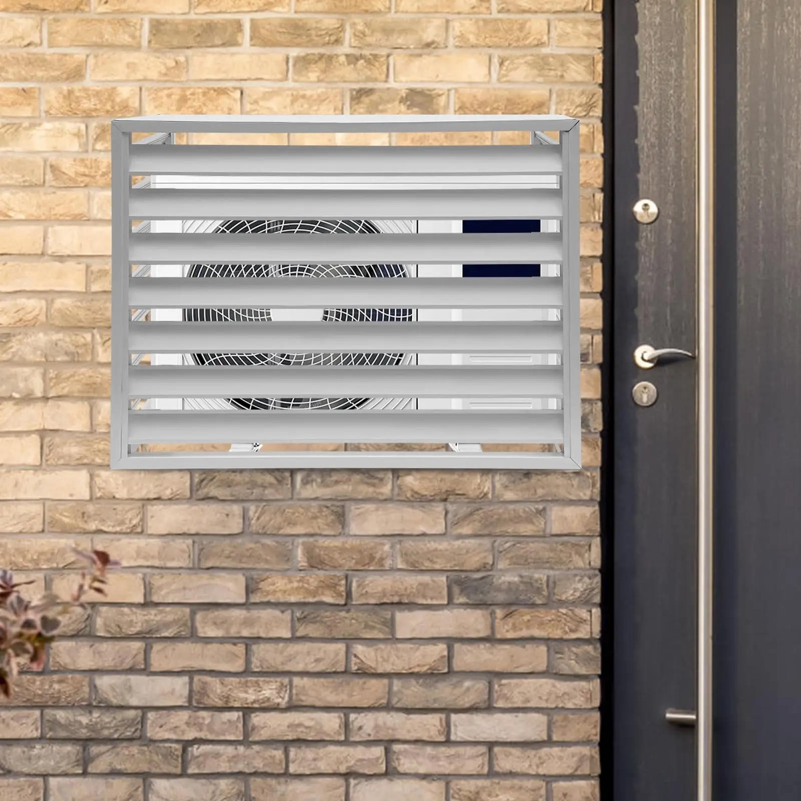 Air Conditioner Fence Outdoor Air Conditioner Privacy Fence 2-3P Power Consumption Metal Fence Cover Aluminum Alloy Air Conditio