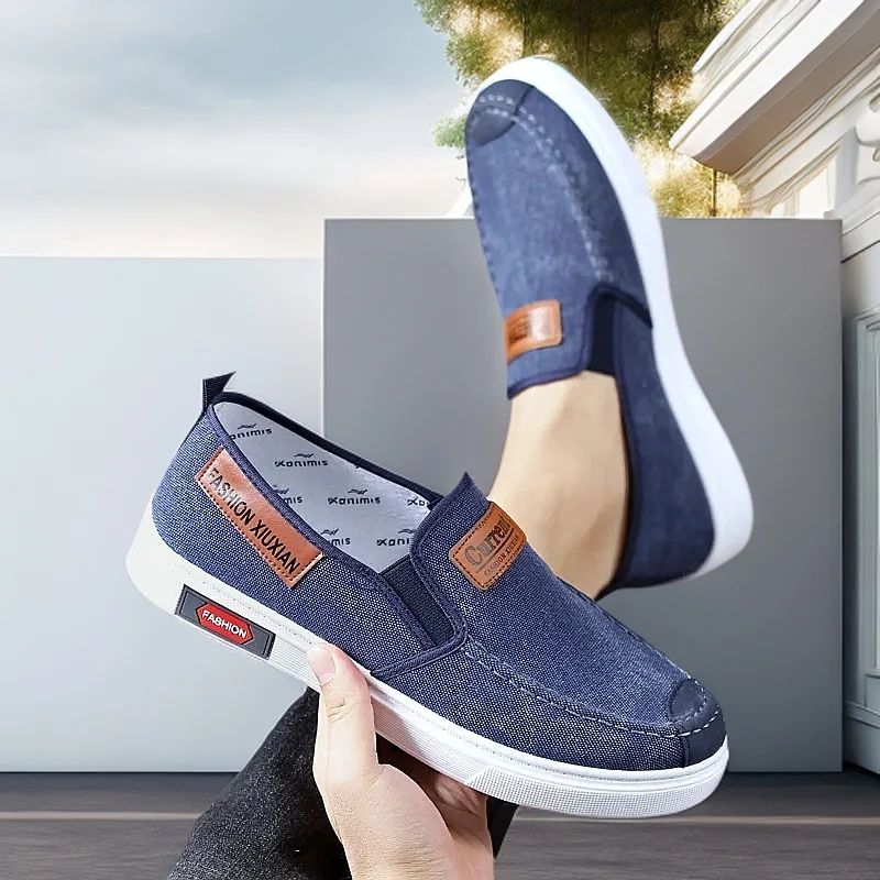 

Summer casual shoes one pedal lazy canvas shoes cloth shoes men's soft sole non-slip
