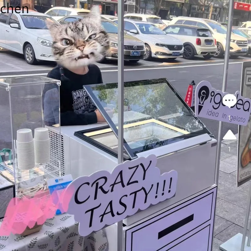 LXC Desktop Ice Cream Display Cabinet Stall Commercial Desktop Fried Yogurt Freezer Digging Ball Hard Ice Cream Cabinet Small