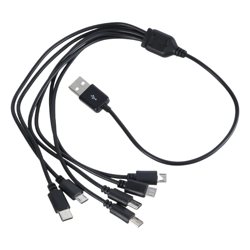 Cable alimentación con solución carga USB viaje 50 150 con 3 salidas USB 5 pines y 3 salidas tipo C para