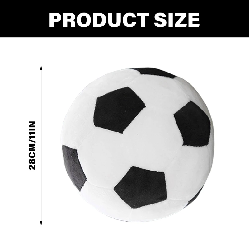 Comfortable Football Shaped Cushion Soft Soccer Plush Toy Bedroom and Sofa Decoration for Kids and Adults