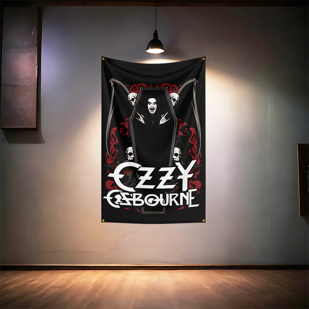 Rock Music Flag 3x5ft for Ozzy Osbourne Fans Banner HD Print Brass Grommet Garage Bedroom Living Room Dorm Wall Decor Tapestry view 5