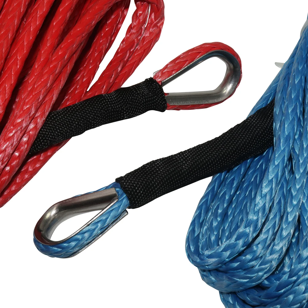 15m Tow Rope Winch Traction Rope High Molecular Polyethylene Car Rescue Rope Diameter 6mm 7mm Optional Auto Repair Tools