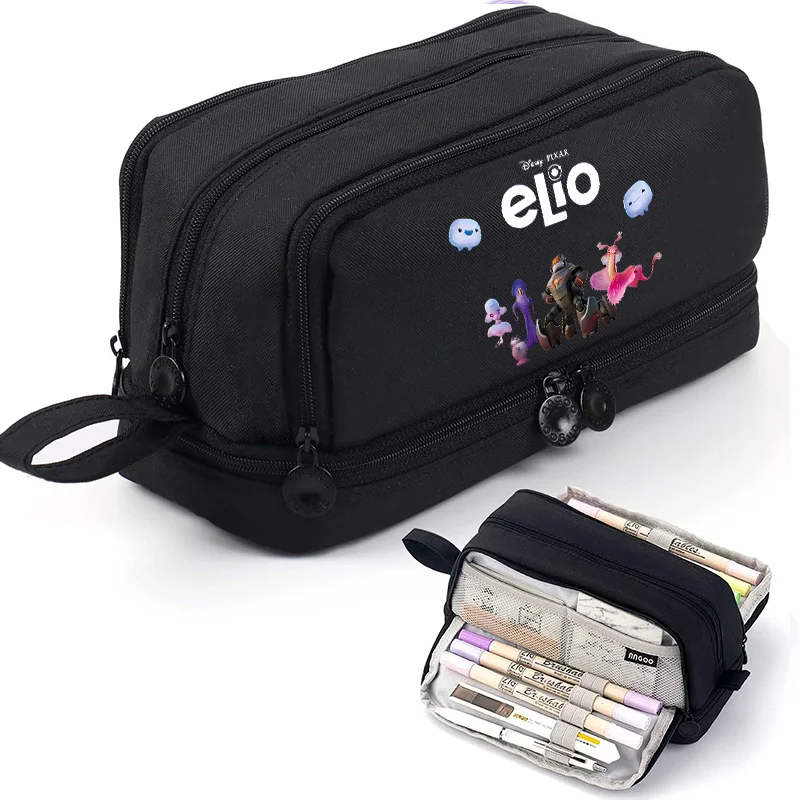 

Elio Pencil Case Large Capacity Dirt Resistant Student Boys Girls High Value Pencil Bag Cartoon Anime Figure Stationery Box Gift