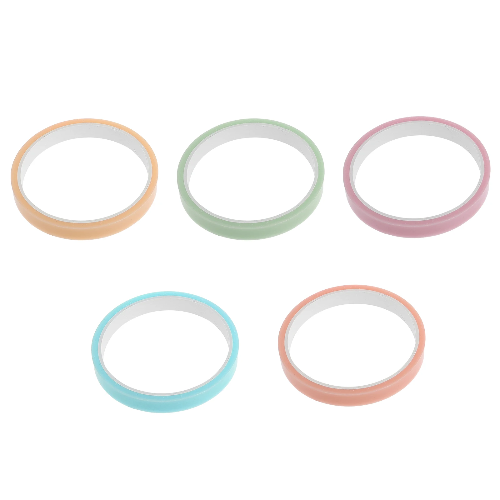 شريط كرات لاصقة 5 لفات لتخفيف التوتر متعدد الوظائف من البلاستيك مزدوج الجانب سهل التشغيل وملمس حريري كرات لاصقة جميلة