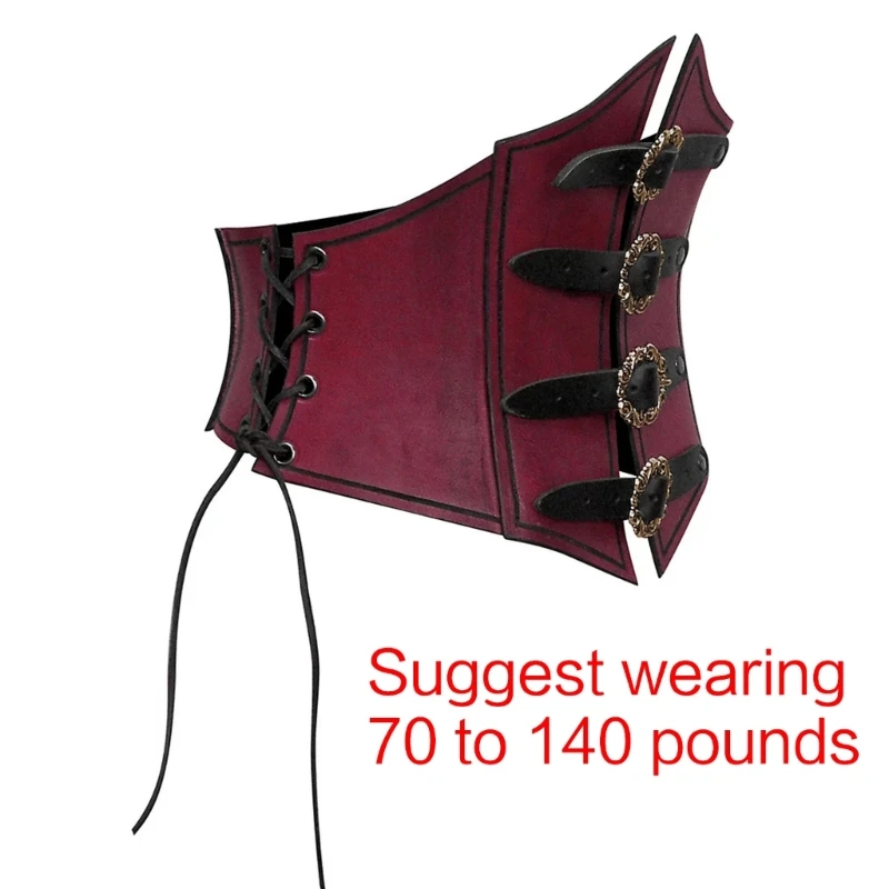 Western Medieval Green Red Corset Binding Belt Vintage Corset Cosplay Costume Halloween Accessories Suitable For Men And Women