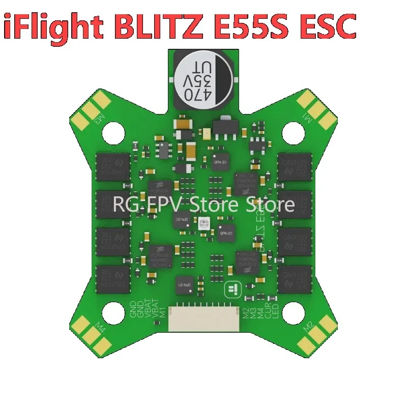 

IFlight BLITZ E55S 4-в-1 2-6S ESC с монтажным отверстием 30,5*30,5 мм для FPV