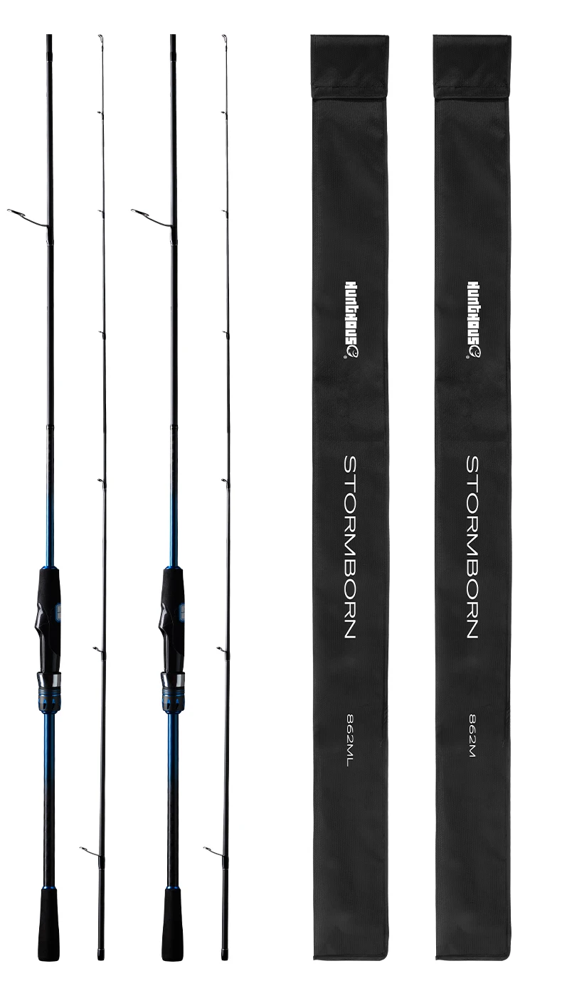 Hunthouse Shore Squid Fishing Rod Egi 2,58m 2-teilige Spinnrute M/ML Kohlefaser Köder WT 5-35g Oktopus Tintenfisch Fuji Top Ring – Detail 8