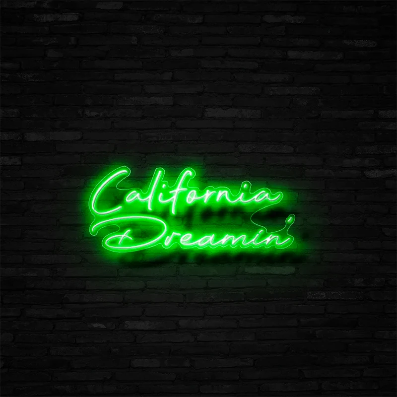 Imagem -05 - California Dream Neon Sign para Home Decor Parede Quarto Sala de Estar Apartamento Bar Restaurante Shopping Usb por