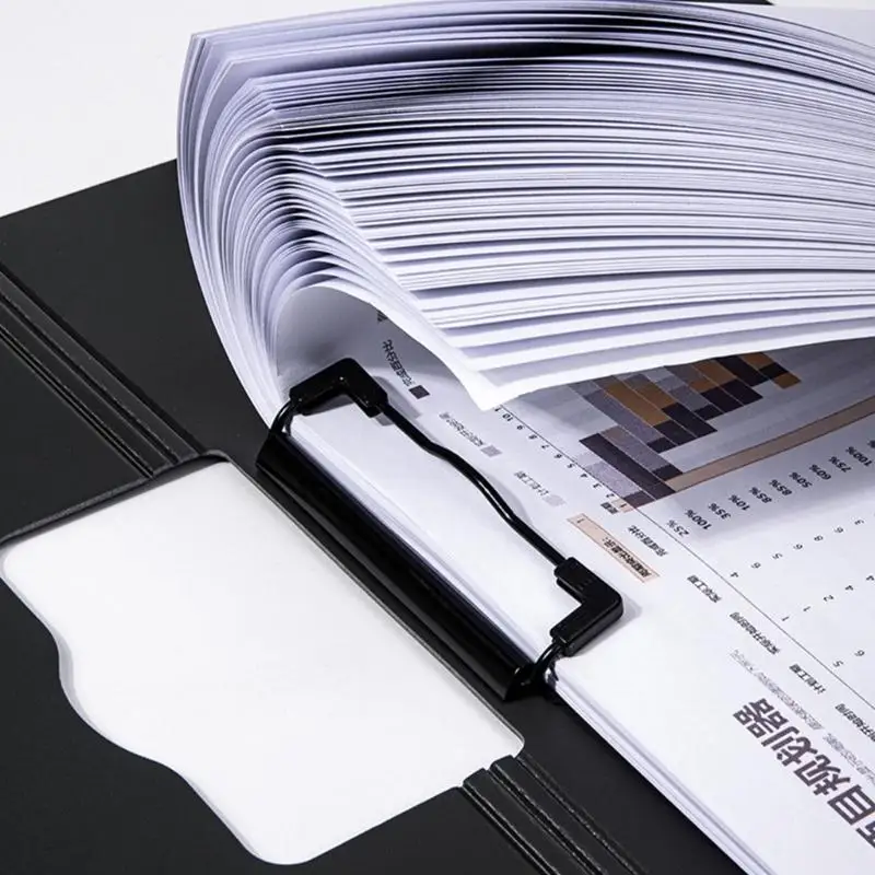 ダブルメタルクリップ標準サイズフリッピングクリップボードD2RC付きファイルオーガナイザークリップボード